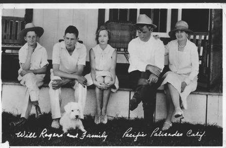 Will Rogers and family
